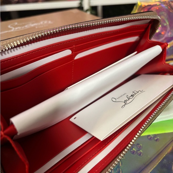 NWT Christian Louboutin Panettone Long Wallet 31752245271 Tan / Brown - Picture 9 of 14